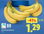 1 KG Fairtrade Biologische Bananen voor €1,29 met de Lidl plus app