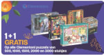 1+1 gratis op alle puzzels van Clementoni bij Dreamland