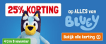 25% korting op alles van Bluey bij Lobbes