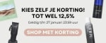 12,5% korting bij besteding vanaf €150 bij Haarpro