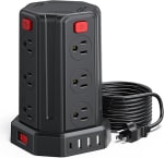 SMALLRT Torre Regleta 12 Enchufes 4 Puertos USB por $311 | Oferta Amazon