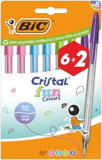 24 BIC Cristal Fun Bolígrafos de Colores de Punta Ancha Colores Surtidos por 6.44€