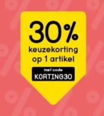 30% korting op 1 artikel naar keuze bij Leen Bakker