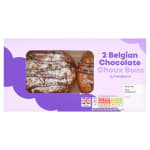 Sainsbury's Belgian Chocolate Choux Buns 2x68g / Strawberry Jam & Cream Doughnuts 2x6