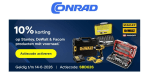 10% korting op de merken Stanley, DeWalt en Facom bij Conrad