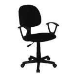 Silla de Oficina Operativa MITSAI Estocolmo Negra Brazos Fijos - Malla por 19.99€