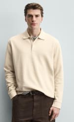 Striped Textured Polo Shirt voor €22,99