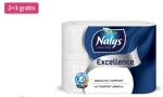 2+3 gratis op Nalys Excellence Maxi-Vel Toiletpapier 5-Laags 6 rollen bij Plein