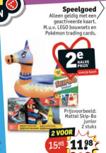 Alle speelgoed 2de halve prijs bij kruidvat