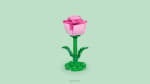 Bouw een roze LEGO® roos en neem hem mee naar huis!