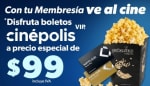 Boletos Cinépolis VIP por $99 con Benefits en Sam's Club