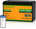 ECO-WORTHY 12V 100Ah LiFePO4 Bluetooth Battery for £109.32