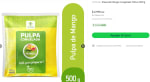 Pulpa de Mango Congelada Tottus 500g por $ 2.990
