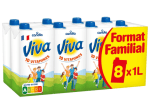 Packs de 8 bouteilles d’1L de lait vitaminé Viva de Candia à 9,15€