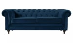 Habitat Chesterfield Velvet 3 Seater Sofa - Blue / Charcoal - W/Code