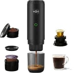 Cafetera Portátil 3 en 1, Presión para Auténtico Espresso con Crema Espesa por 38.35€