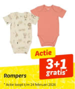3+1 gratis op rompers bij Wibra