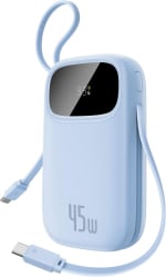 Baseus QPow3 4-Port PB 20000mAh, 45W, Integrated USB-C Cable, PD3.0, PPS, QC4.0 - Bl