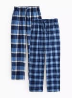 Navy Check Printed Pyjama Bottoms 2 Pack L, £10