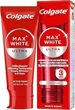 COLGATE Max White Ultra Active Foam Pasta Dientes Blanqueadora Flúor, 50ml por 2,48€