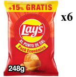 6 Bolsas de 248g de LAY'S Al punto de sal Patatas fritas lisas con sal por 7.82€