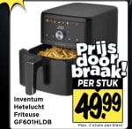 Inventum airfryer - GF501HLDB - 5 liter - voor €49,99 bij Vomar
