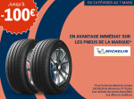 100€ de réduction sur les pneus Michelin