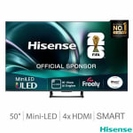 Hisense 50U7QTUK 50 Inch Mini LED HD Smart Freely TV - 5 Year Warranty - Checkout Pr