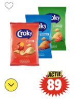Croky chips v0100 gram oor €0,89 bij Dirk