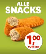 €1 korting op alle snacks bij Kwalitaria