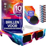 Zonsverduisteringsbrillen 10-pack met 3 smartphonefilters voor €9,99 bij Amazon