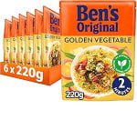 (4 for 3) Ben's Golden Vegetable Microwave Rice, 24 x 220g Pouches (£10.08/£9.24 S&S