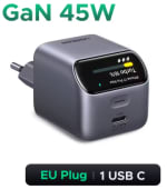 Cargador UGREEN GaN de 45W con pantalla inteligente por $267 en AliExpress