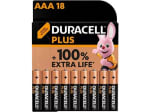 18 Pilas AAA Duracell PLUS MN2400 LR03 / LR3, Alcalinas , 1.5 V por 10.90€