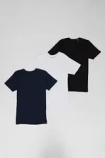 Men’s 3 Pack Slim Fit Crew Neck Cotton T-Shirts XS-5XL £6.40 + Free Delivery w/ Code