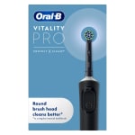 Oral‑B Vitality Pro Electric Toothbrush, 3 Modes, Round Brush Head, 4×30s Timer, Bla