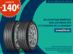 140€ de remise grâce à l'offre Goodyear
