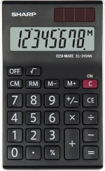 Sharp EL310ANWH Calculadora pantalla de 8 dígitos, solar y a pilas por 6,19€