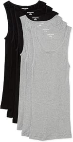 Amazon Essentials Men's Lightweight Tank Undershirts, Pack of 6 - Medium