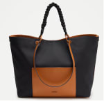Bolso shopper con asa trenzada Negro Jo & Mr. Joe por 23.98€