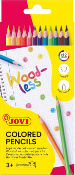 Jovi Lápices de colores Woodless, 12 unidades, Colores surtidos por 1.25€