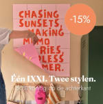 15% korting op alles en 50% korting op de achterzijde bij IXXI