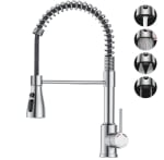Robinet Cuisine, Spring Mitigeur Cuisine avec Douchette, Bec pivotant à 360° à 39,99€