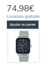 Montre Casio MTP-M305M-1AVER à 74,98€