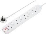 Masterplug Four Socket Extension Lead, 2 Metre Cable, Surge Protection - Prime deal