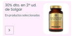 -30% de Descuento en la Segunda Unidad de Solgar.