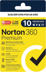 Norton 360 75GB 10 dispositivos por $280 | Amazon
