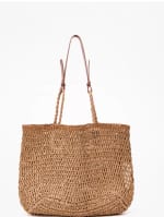 Bolso Shopper efecto natural con asa cinturon por 11.99€