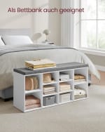 VASAGLE LHS10WT Schoenenbank voor €36,99 dmv code bij Songmics