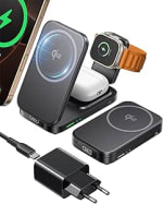INIU Cargador Inalámbrico 3 en 1, 15W Certificado Qi2 por 20.39€